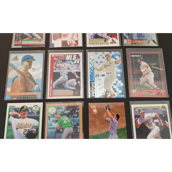 Mark McGwire, Oakland A's, Cardinals - Collection of 14 Baseball Cards - Picture 3 of 9